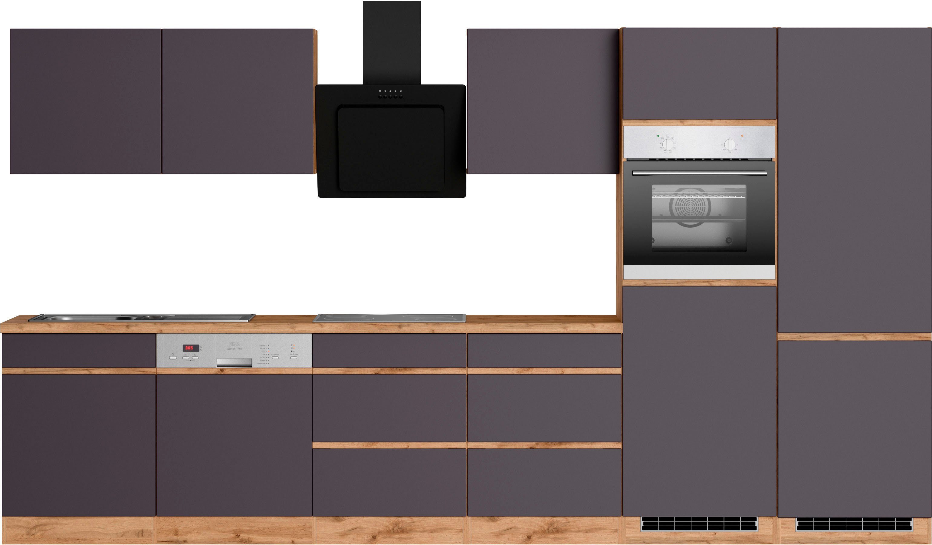 HELD MÖBEL Küche Riesa, Stellbreite 360 cm, wahlweise mit Induktionskochfeld