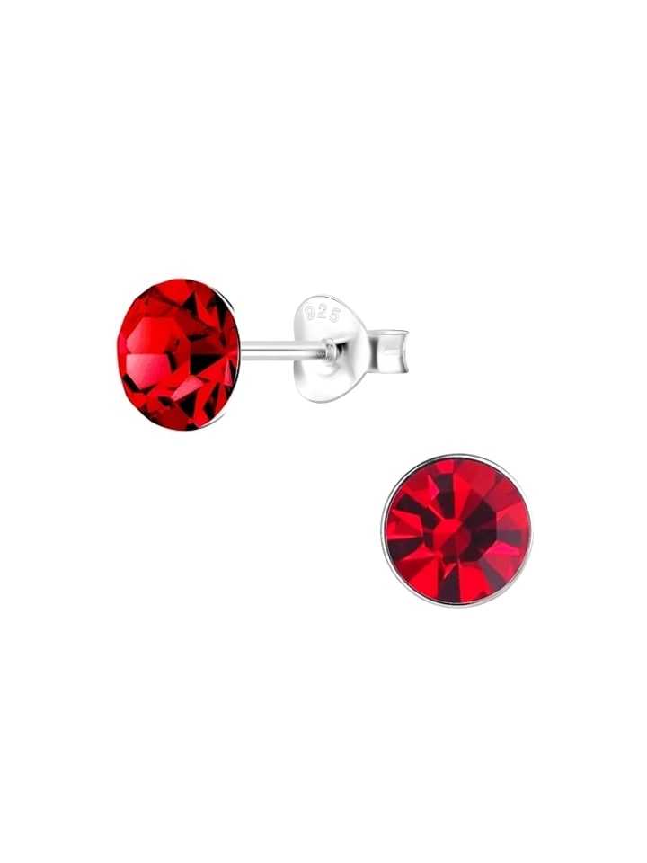 Alexander York Ohrstecker Kristall 6 mm in rot aus 925 Sterling Silber, 2-tlg. günstig kaufen onesize