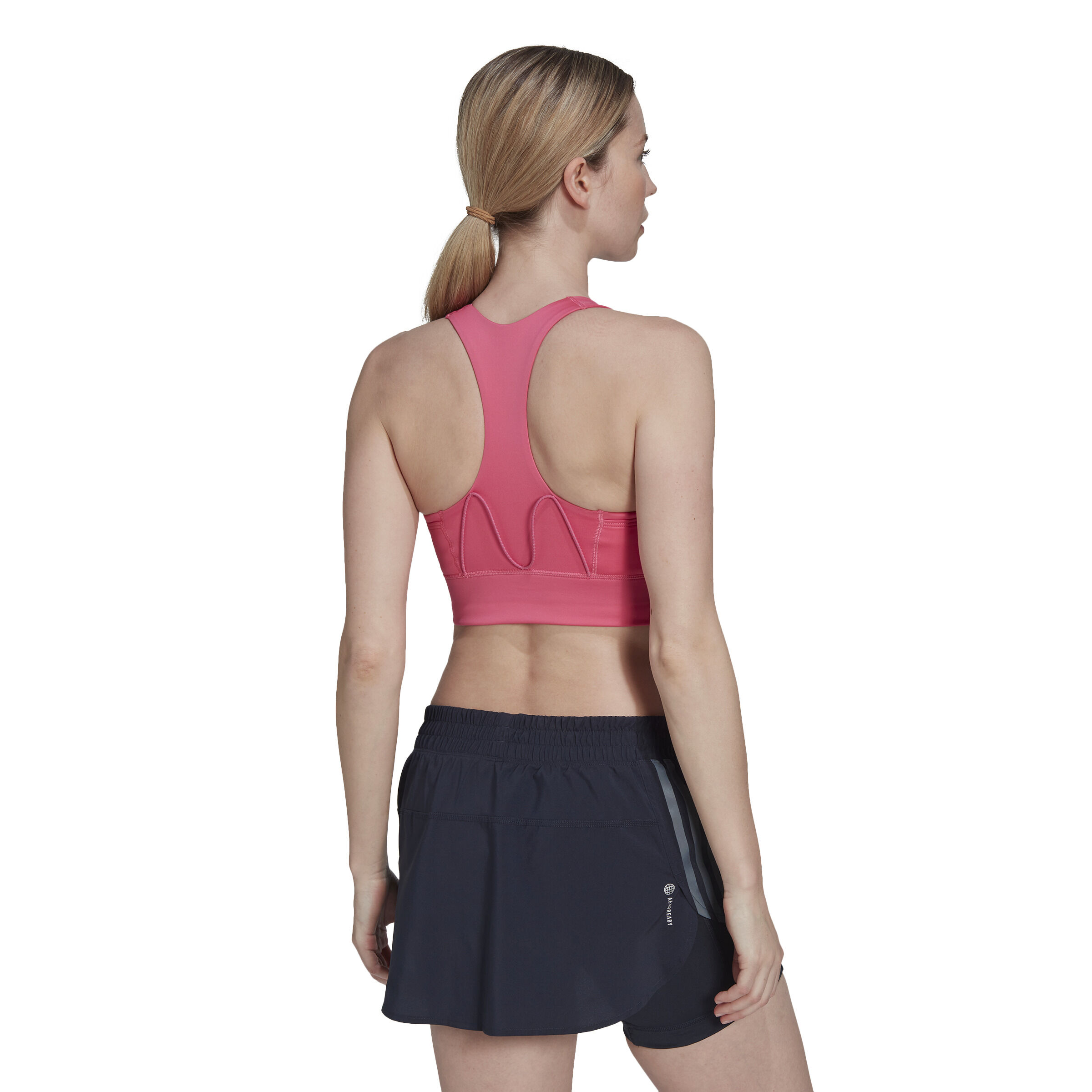Medium Support Primeknit Sport-BH Damen - Rot