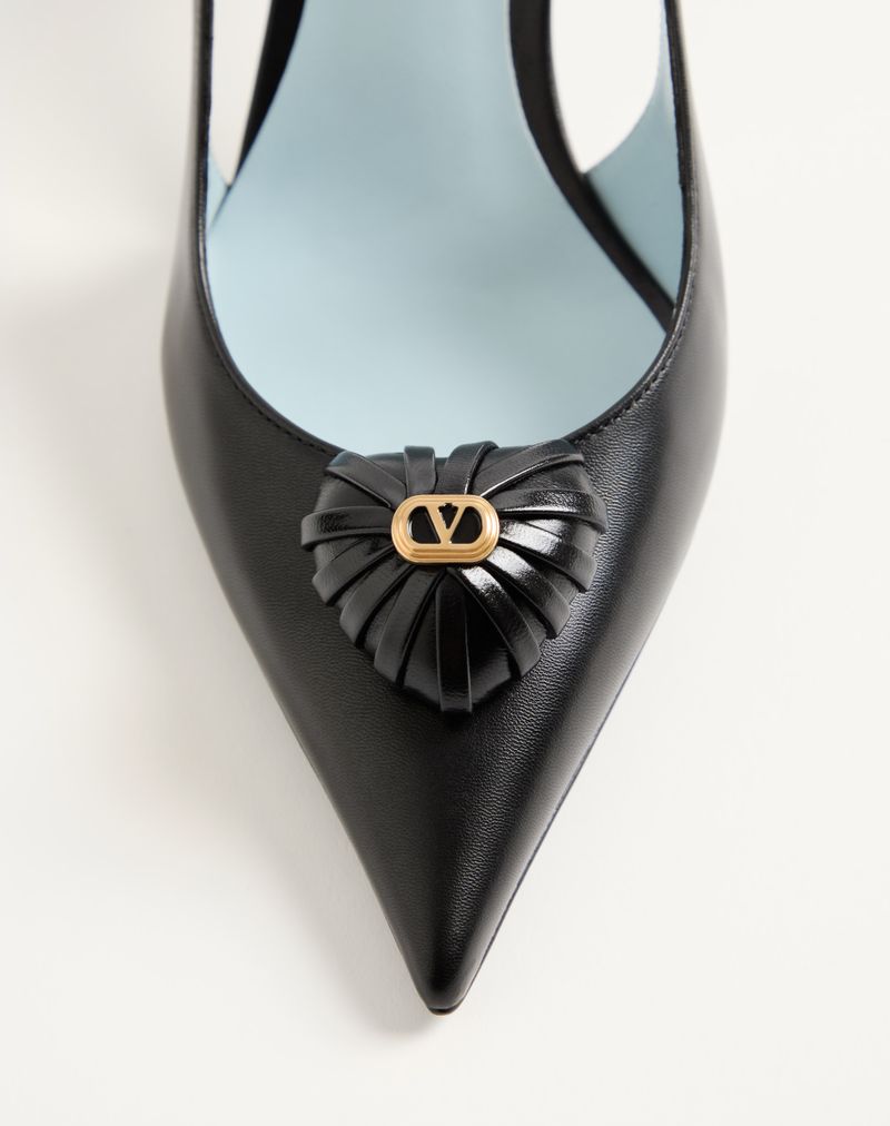 Coeur Royal Slingback Décolleté em pele de cabra 75 mm