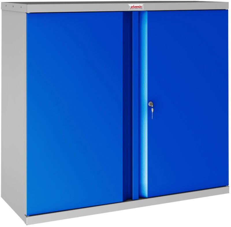 Phoenix SC Schrank Stahl 1 Abschließbar 1.000 x 500 x 1.000 mm Grau, Blau