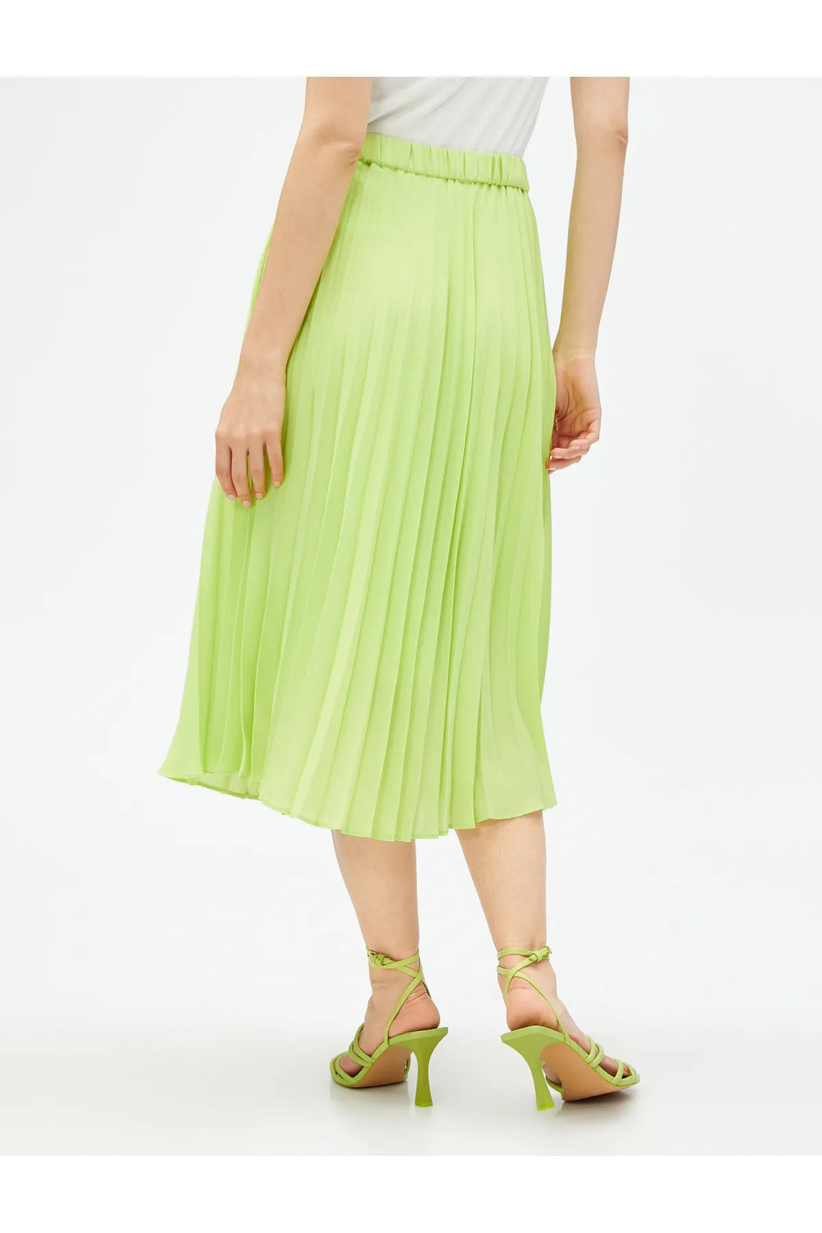 Koton  Faltenrock in Midi-Länge aus Chiffon mit elastischem Bund