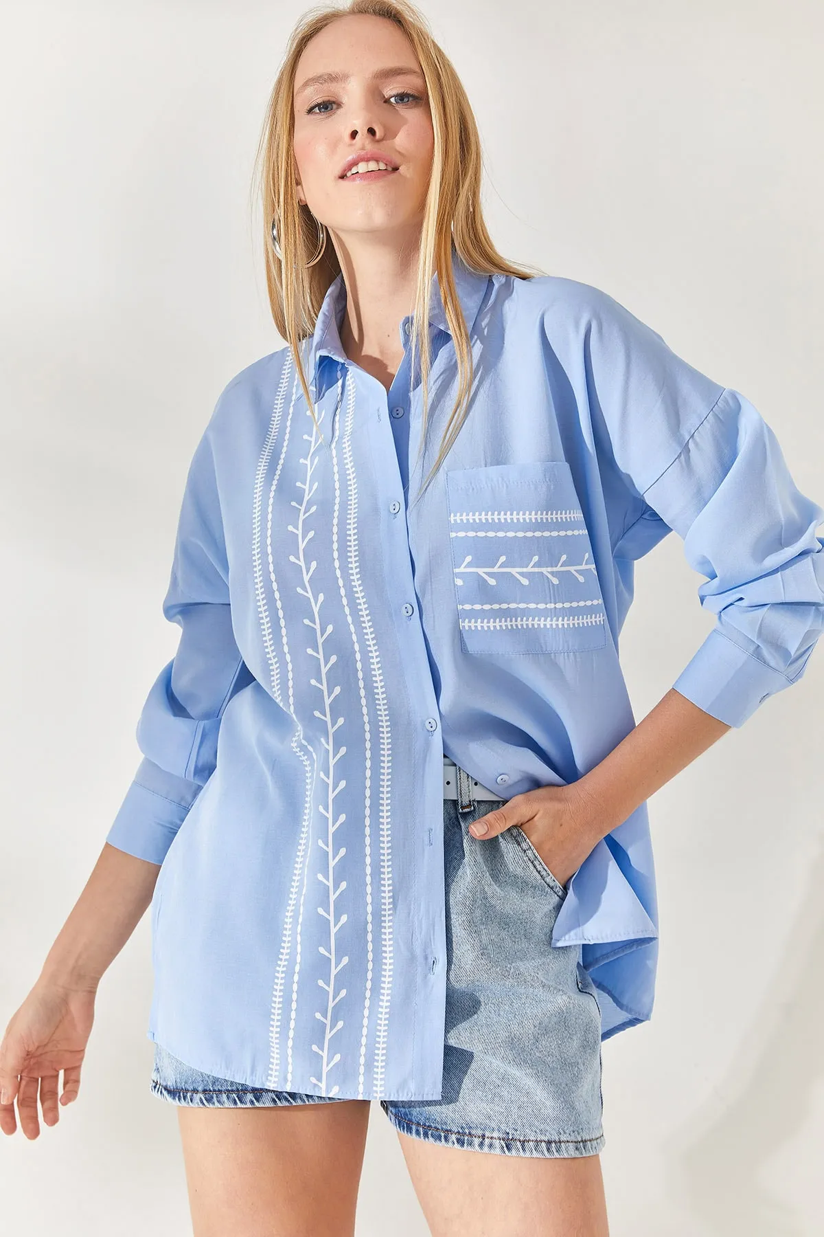 Olalook  Hemd - Blau - Relaxed Fit
