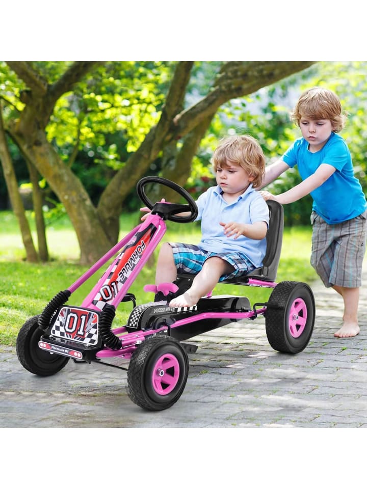 COSTWAY Gokart ab 3 Jahren in Rosa günstig kaufen onesize