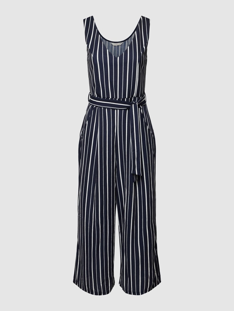 Jumpsuit mit Streifenmuster in marineblau