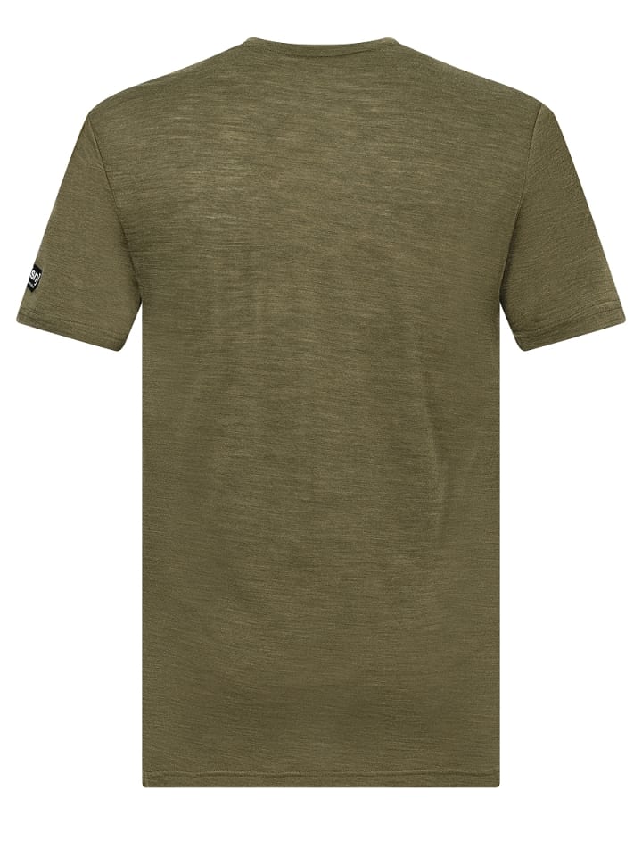 super.natural Merino T-Shirt M OCTO TEE in olivgrün günstig kaufen S