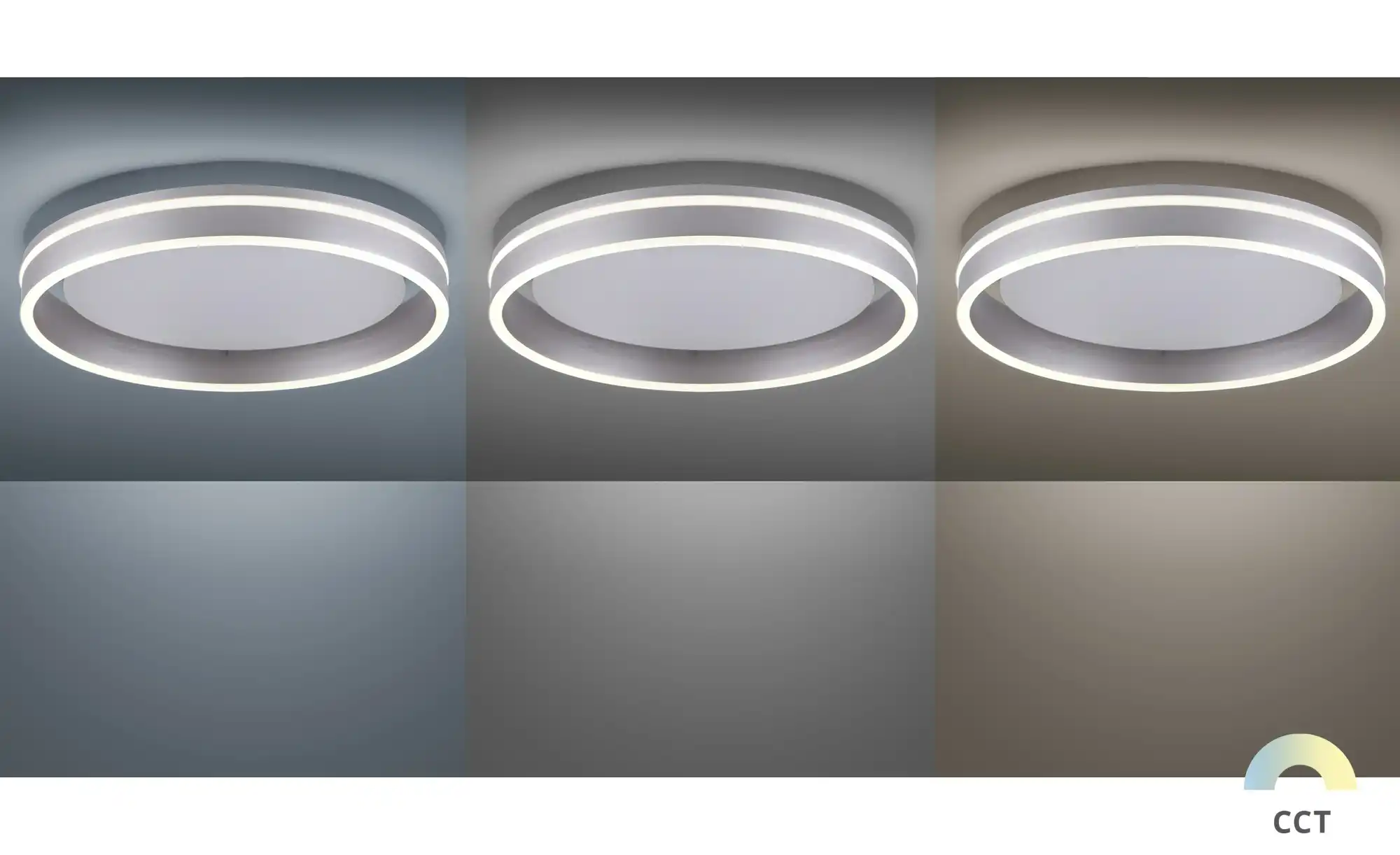 Q-Smart Home Lights Deckenleuchte, 1-flammig, nickel matt