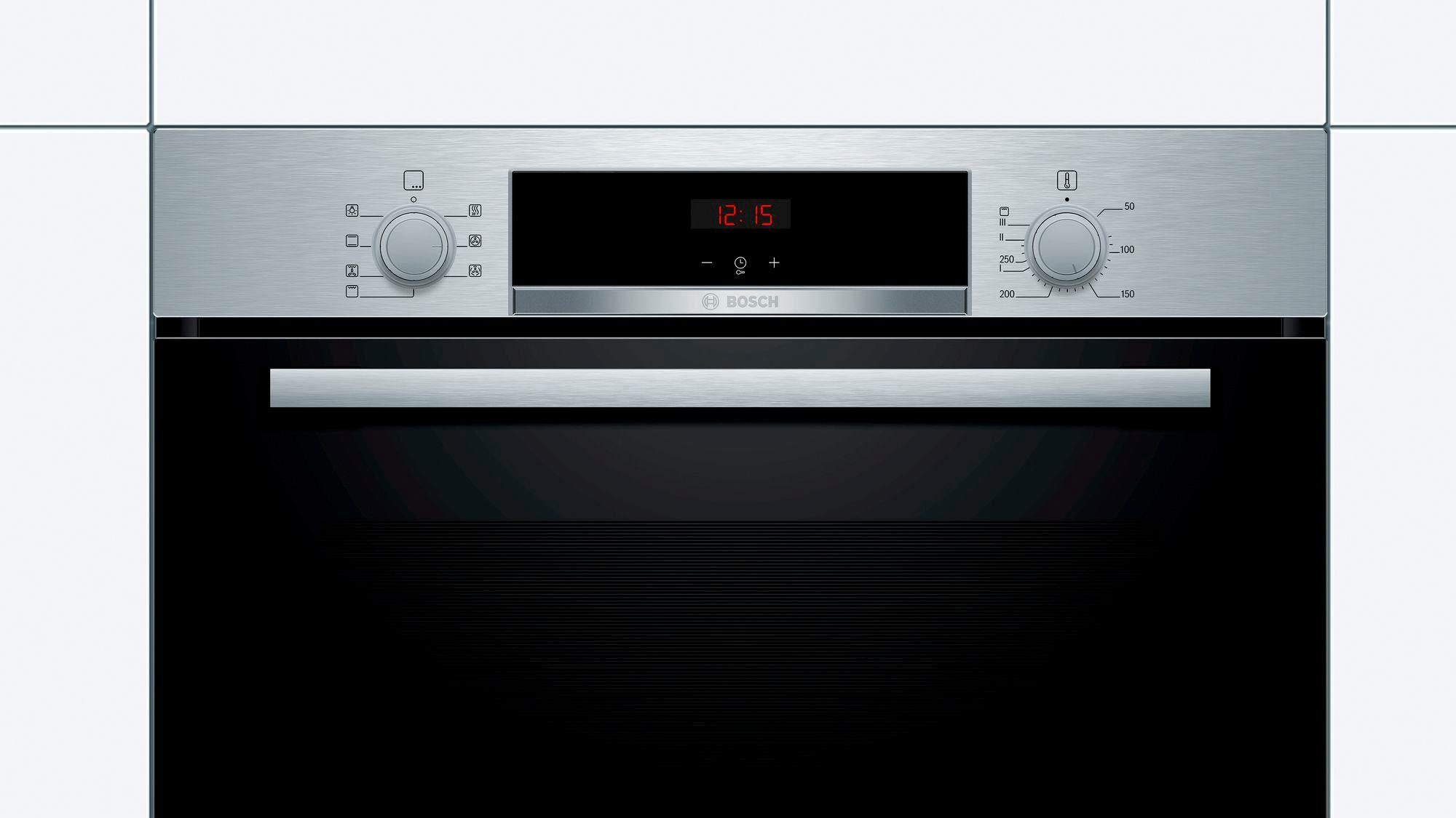 BOSCH Einbaubackofen 4 HBA533BS1, mit Teleskopauszug nachrüstbar, ecoClean Direct