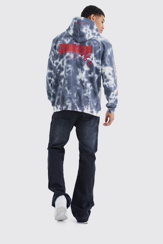 Oversize Official Batik Hoodie mit Graffiti-Print