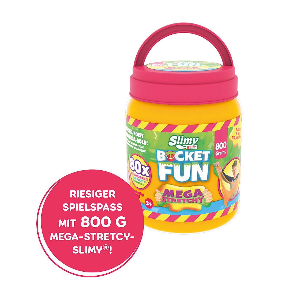 SLIMY® Bucket Fun 800g - Original Slimy Mega Slime Spielmasse im extragroßen Eimer