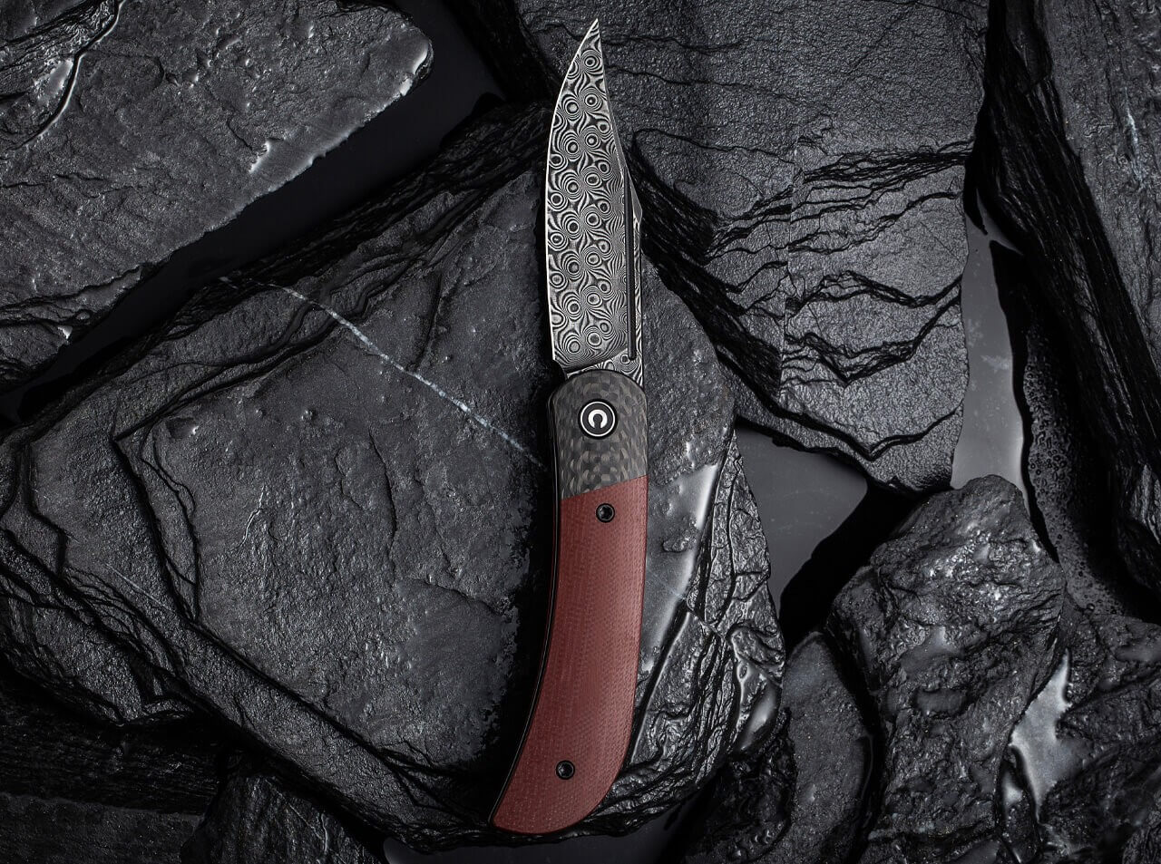 Appalachian Drifter II Damascus G10 Burgundy