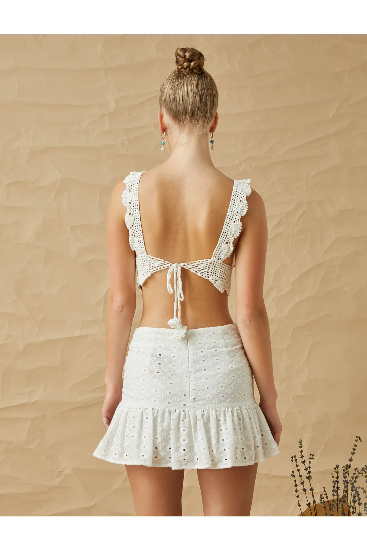 Koton  Dreieckiges Bustier aus Häkelstrick