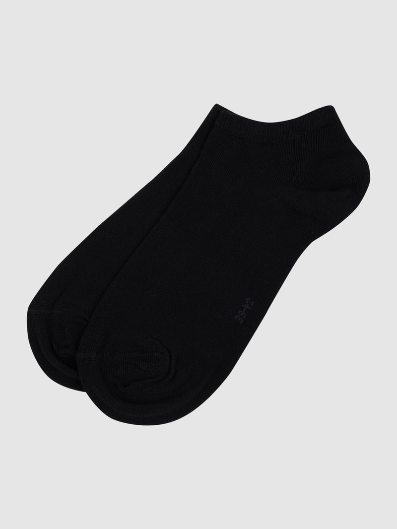 Sneakersocken mit Stretch-Anteil im 2er-Pack in schwarz