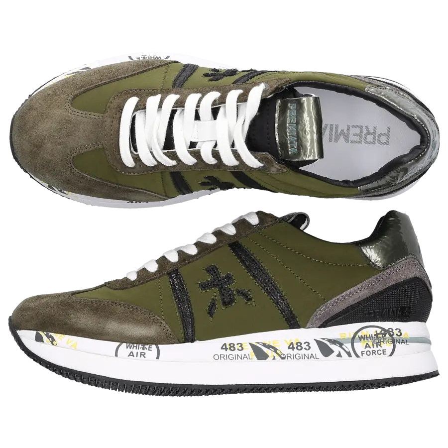 Premiata - Sneaker low CONNY Veloursleder - grün