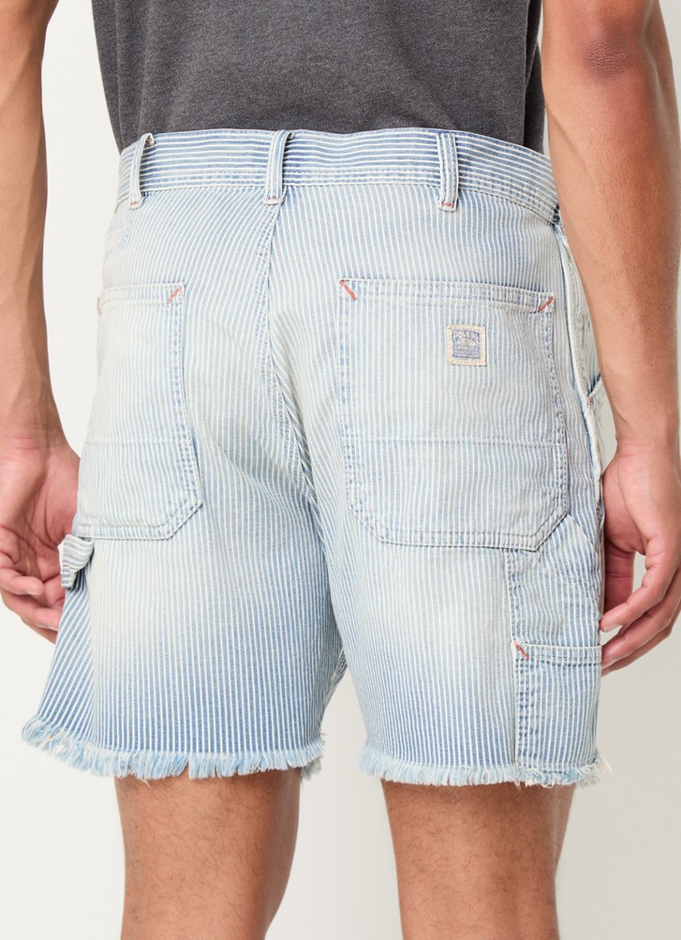 Szorty jeansowe w paski z prostymi nogawkami Ralph Lauren