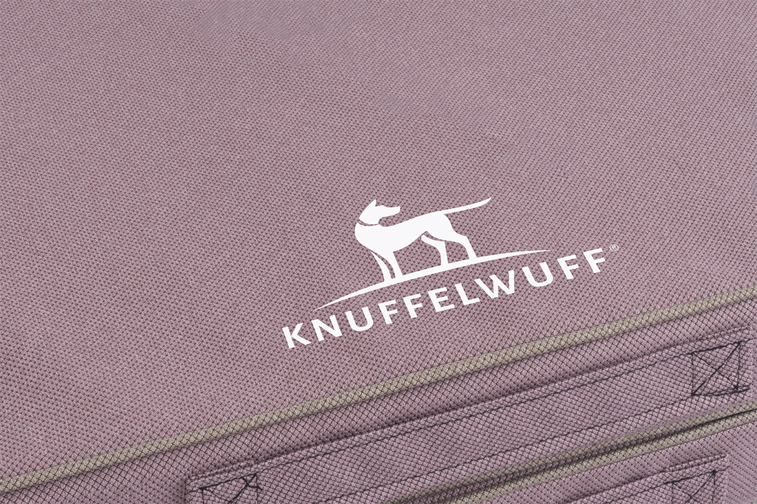 Knuffelwuff Hundematten Knuffelwuff Faltbare Reisematte Orthopädisch Roanoke aus Laser gestepptem Kunstleder hellrosa XXL