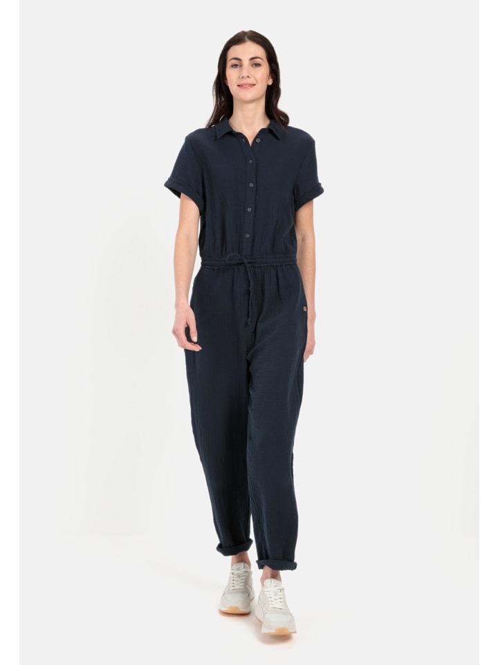 Camel Active Jumpsuit aus sommerlichem Musselin in Blau günstig kaufen