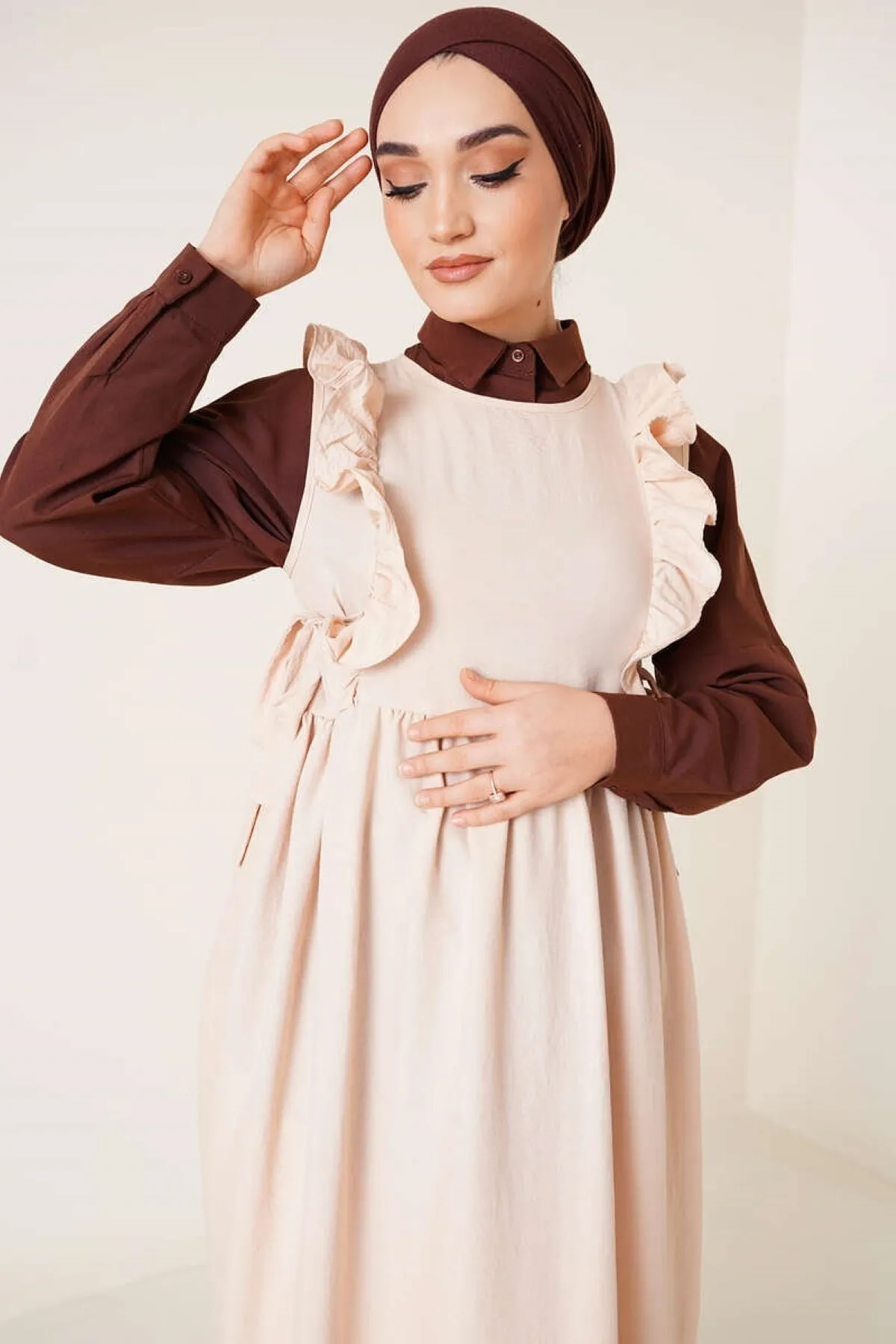 VOLT CLOTHİNG  Kleid - Beige - Tunika