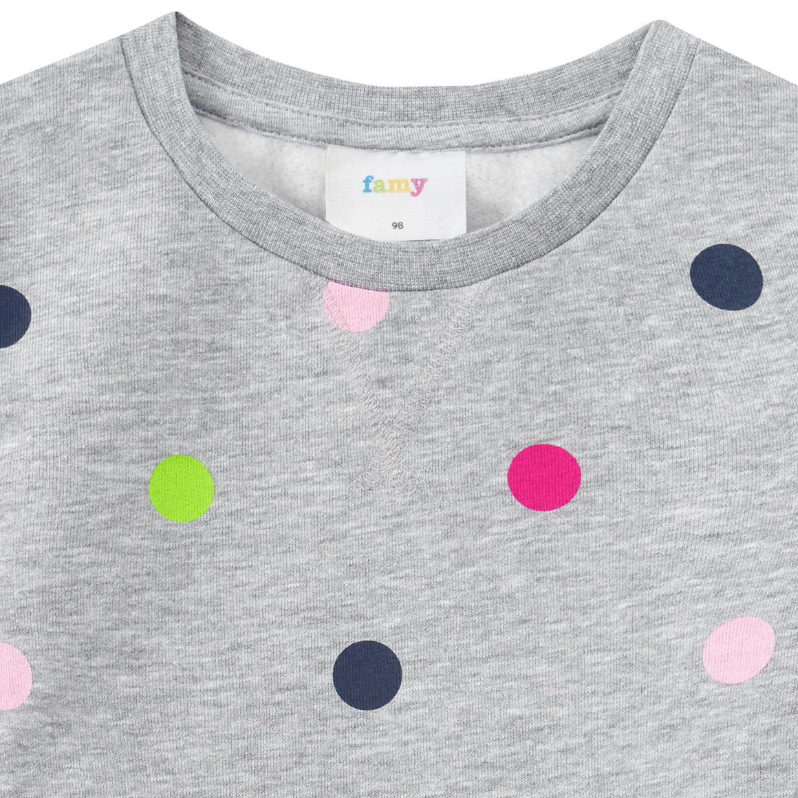 Mädchen Sweatshirt mit bunten Pünktchen