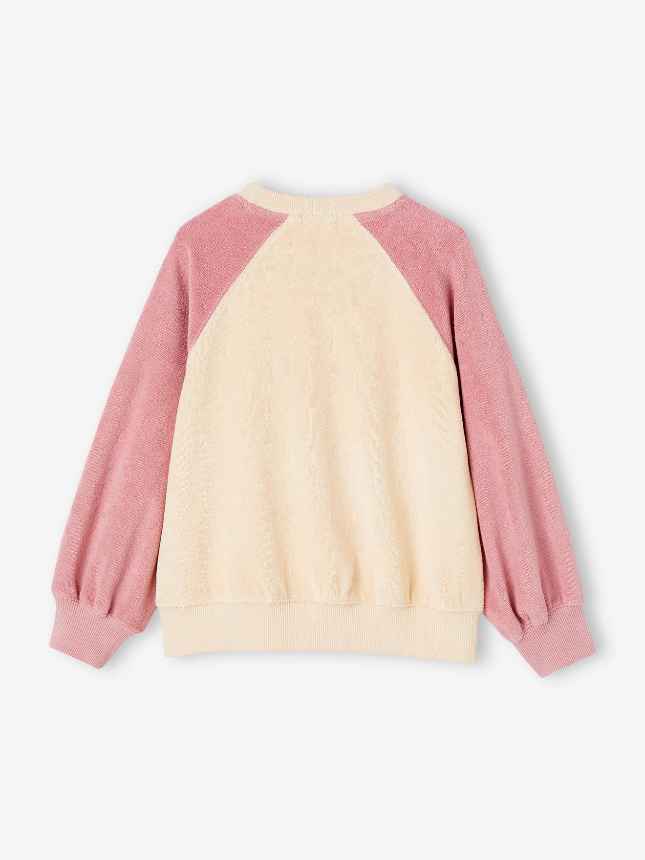 Vertbaudet Mädchen Frottee-Sweatshirt - wollweiß