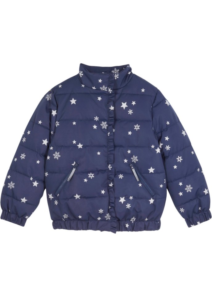 Mädchen Winterjacke mit Sternen Druck