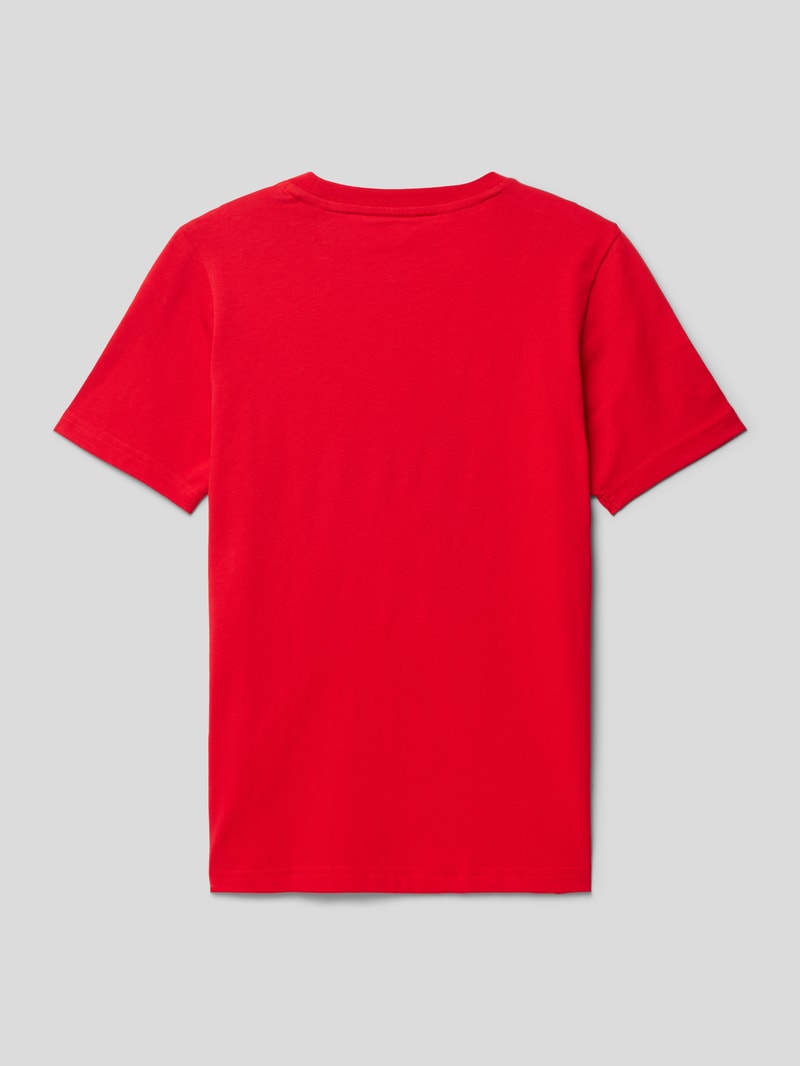 T-Shirt mit Label-Print in rot
