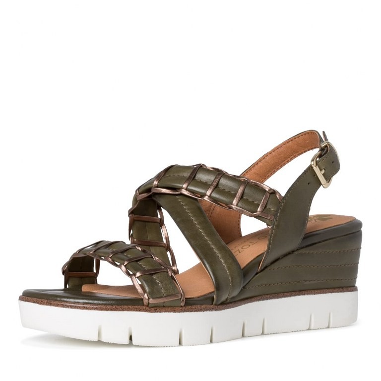 MARCO TOZZI Komfort Sandalen grün
