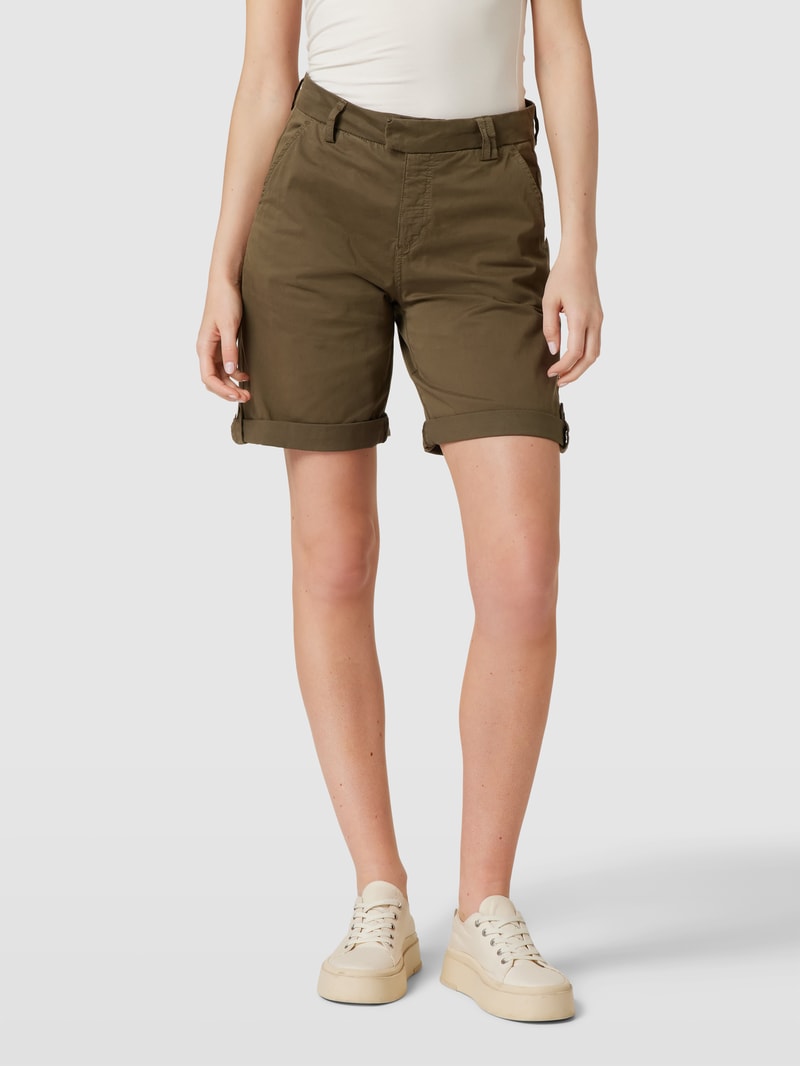 Bermudas mit französischen Eingrifftaschen Modell 'JOLANDA' in olivgrün