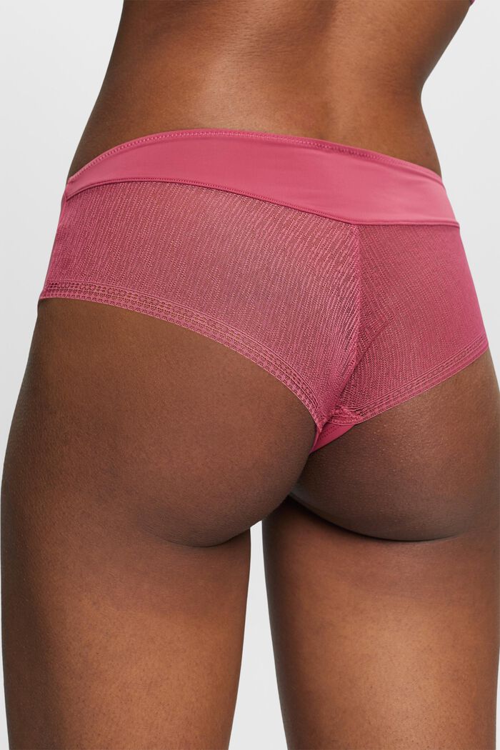 Hipster-Shorts aus Recycling-Material mit Spitze
