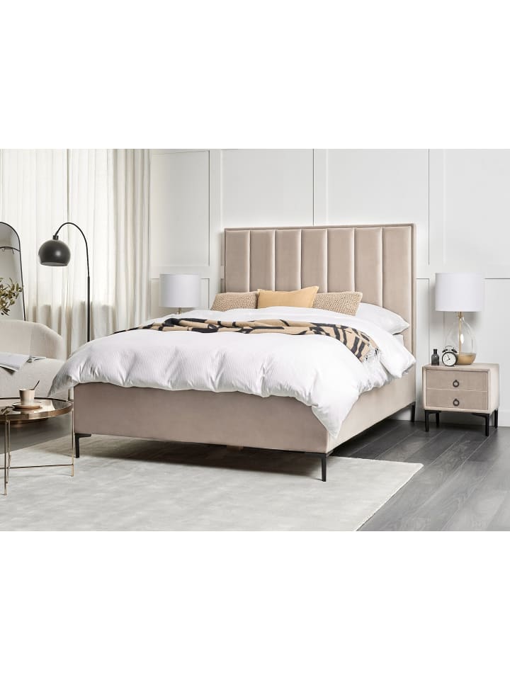 Beliani Schlafzimmer Set SEZANNE in Grau/Beige/Schwarz günstig kaufen onesize