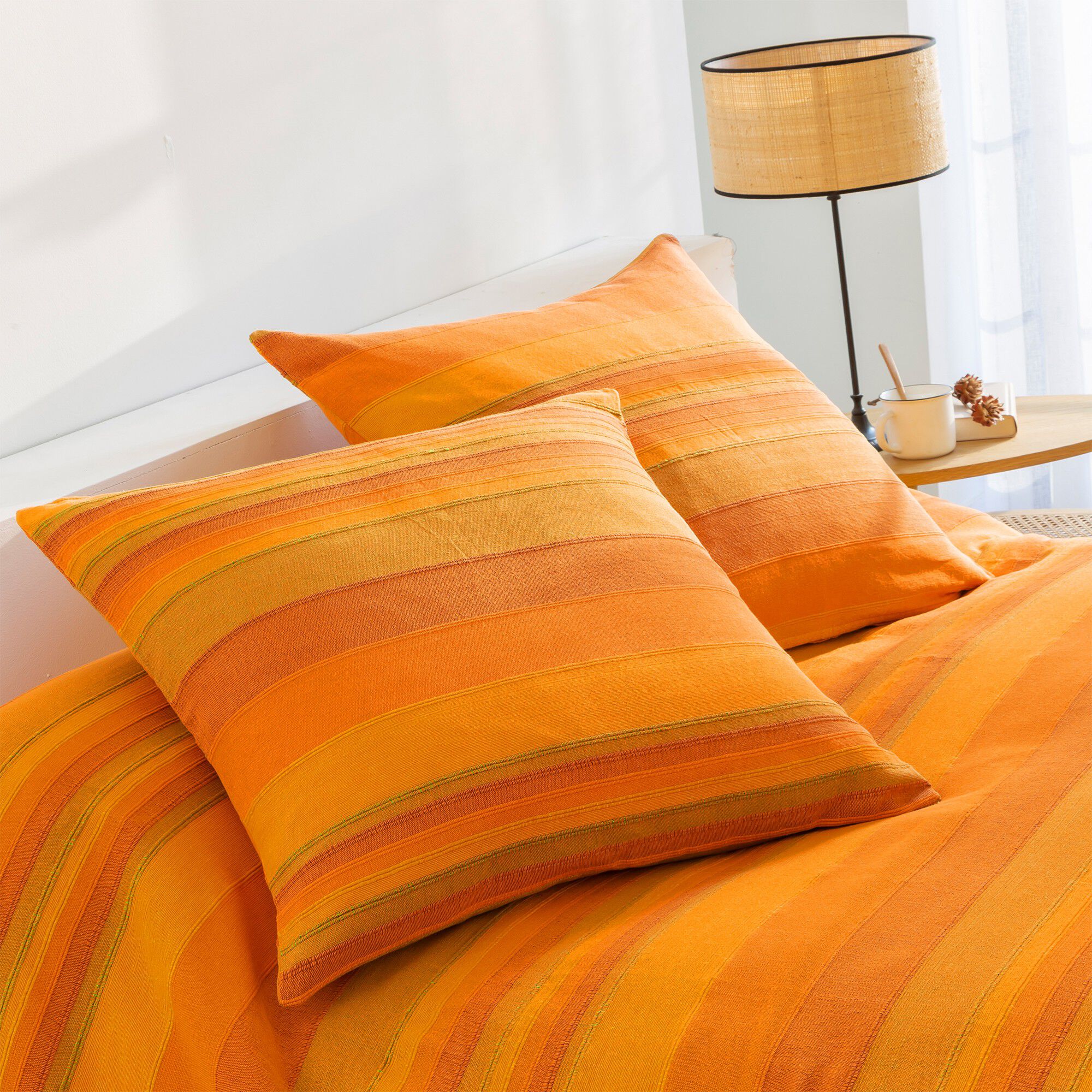 Plaid jeté multicolore coton tissage artisanal