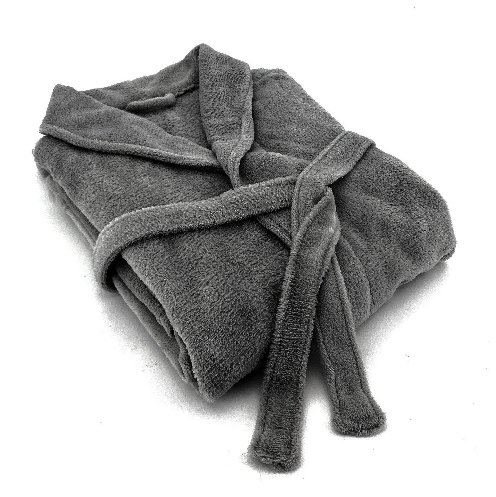 heimtexland Bademantel Super Soft Bademantel Teddy Fleece Morgenmantel, Midilänge, Stehkragen, super weich und flauschig I Hochflor meliert I 150x200 cm