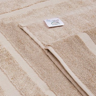 Badematte Badematte 800gsm NatureMark, rutschfest, strapazierfähig, Baumwolle, rechteckig, Badematte 2-tlg., Duschmatte Duschvorleger, Premium Qualität, 50x80cm, Sand