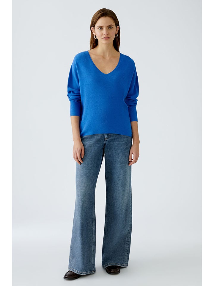Oui Pullover in Blau günstig kaufen