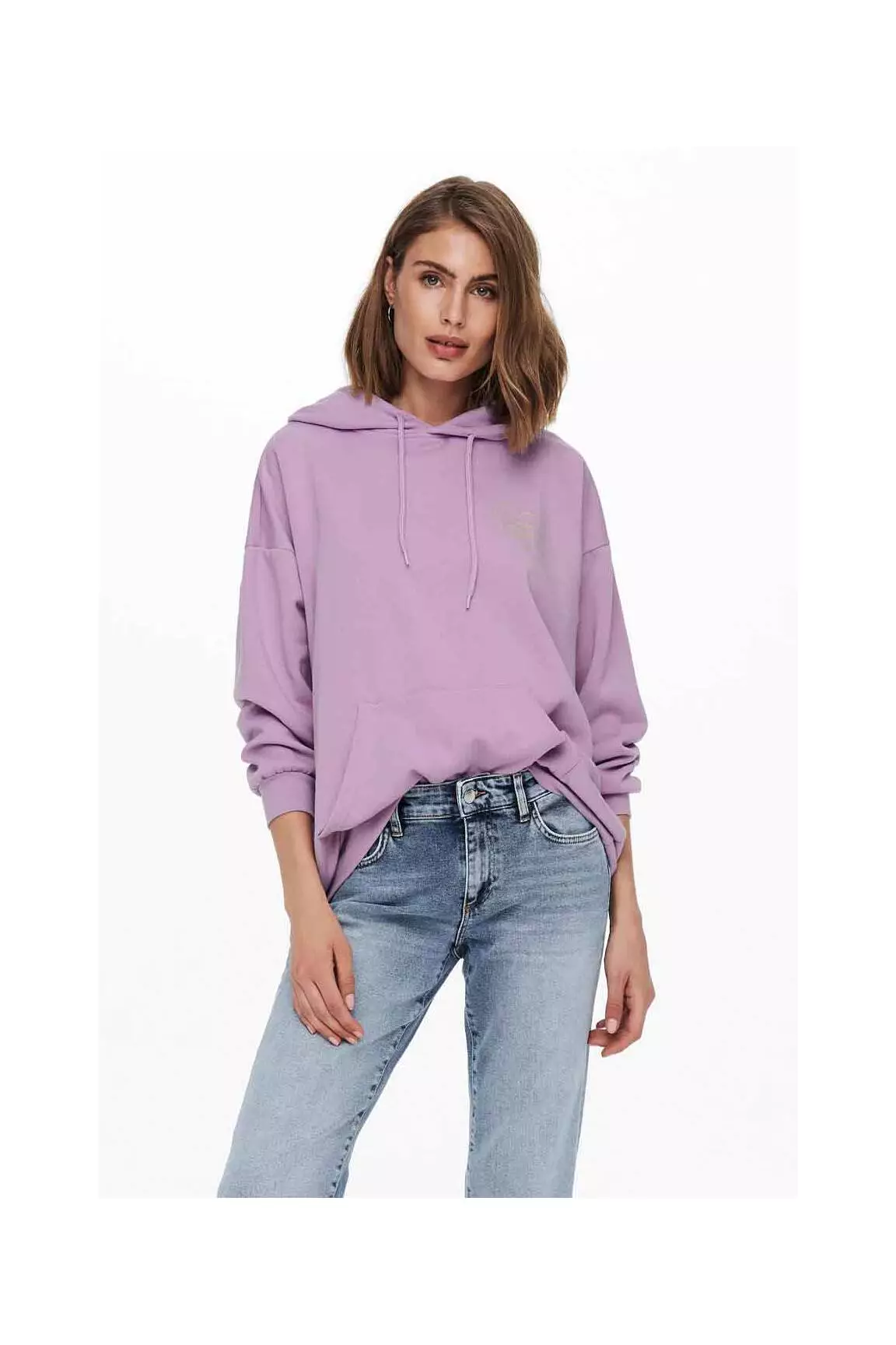 Only Sweat Capuche Femme couleur violet