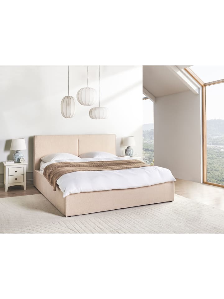 Beliani Doppelbett MOISSAC in Beige - (W) 197 x (H) 108 x (L) 224 cm günstig kaufen onesize