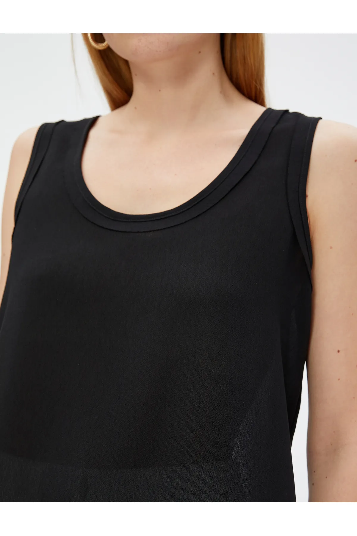 Koton  Transparente Trägerbluse mit U-Ausschnitt