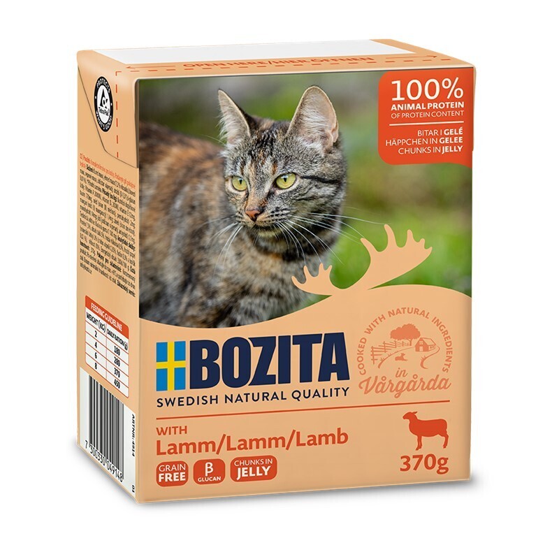 BOZITA Nassfutter BOZITA Häppchen in Gelee 6x370g Lamm