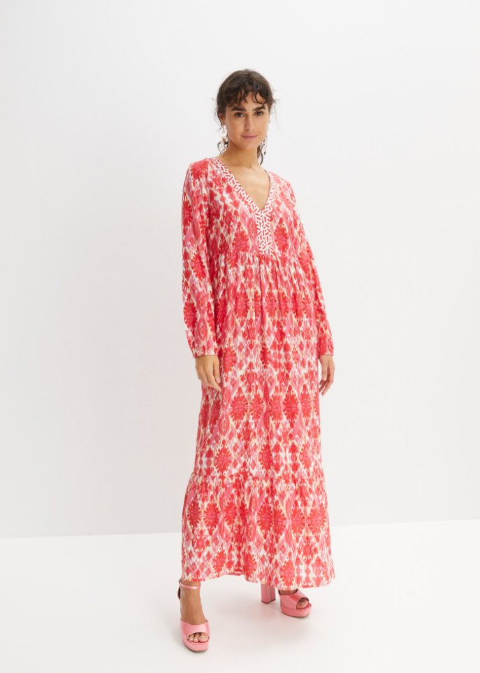 bedrucktes Tunika-Kleid aus nachhaltiger Viskose