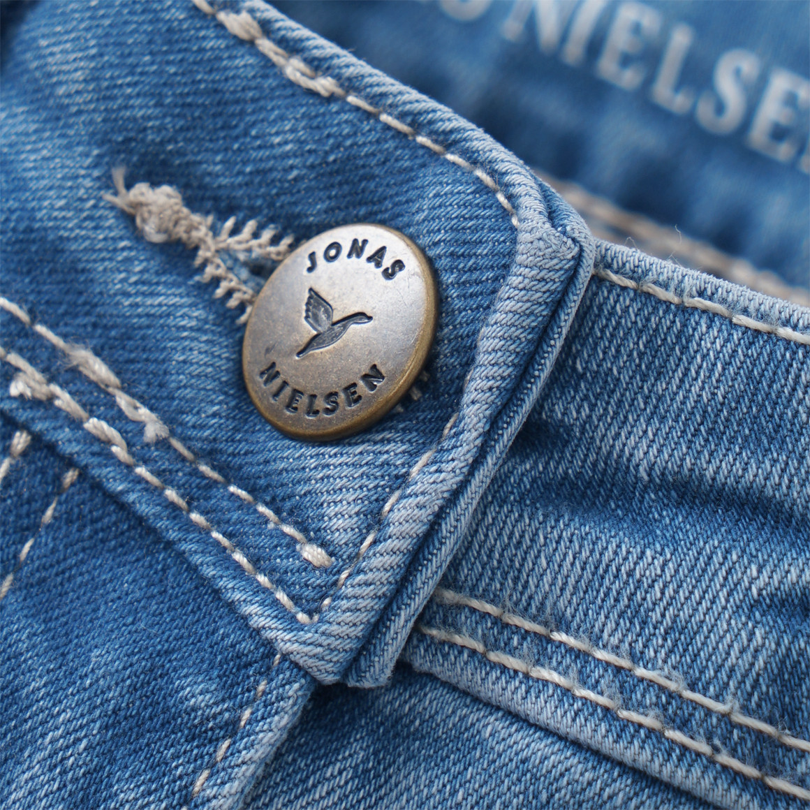 Mädchen Slim-Jeans mit verstellbarem Bund