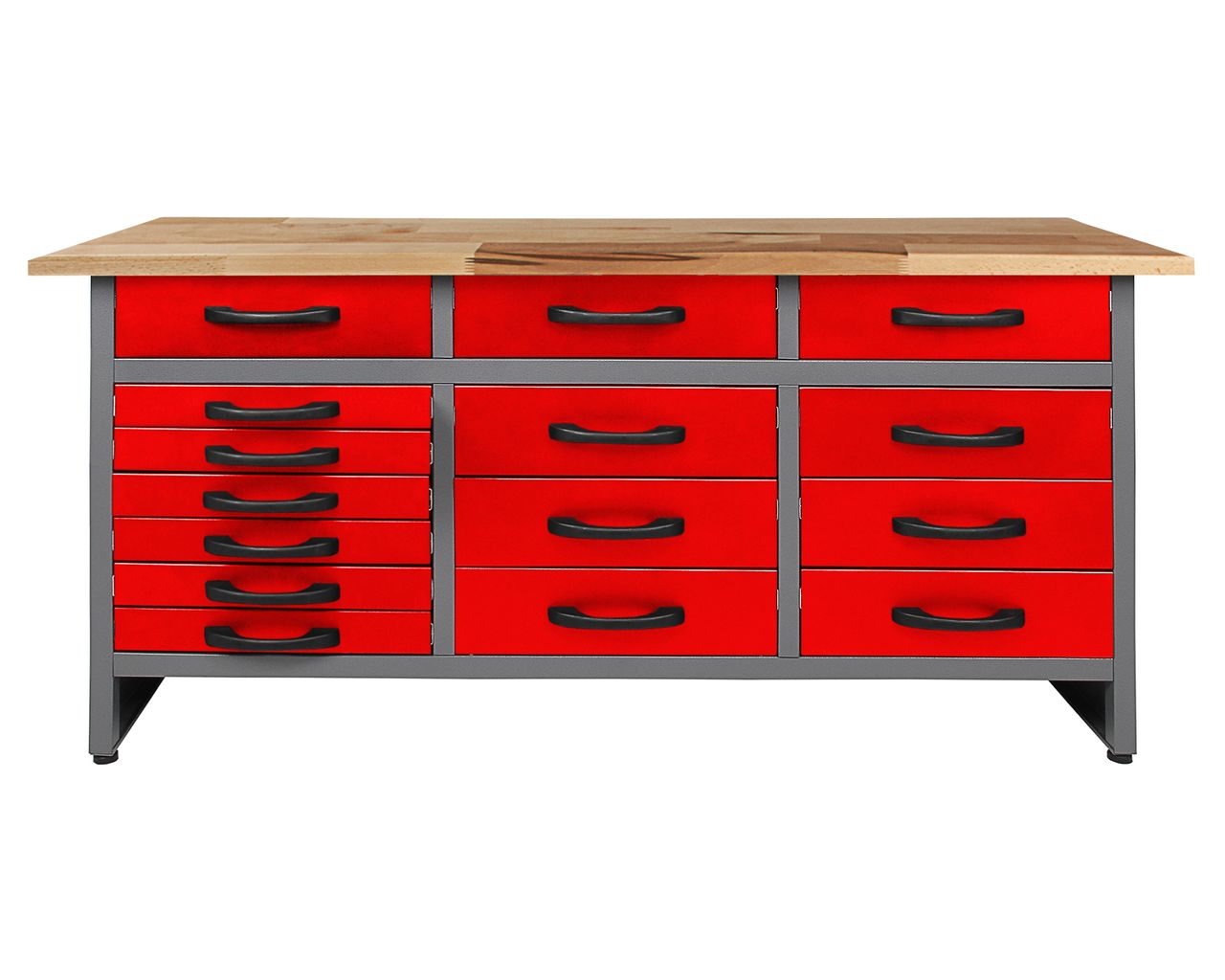 Ondis24 Werkbank Konny 160 cm rot H85