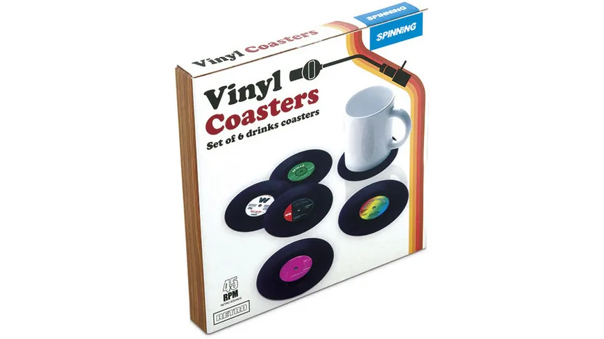 Gift Republic Untersetzer Set Schallplatten 6-tlg.