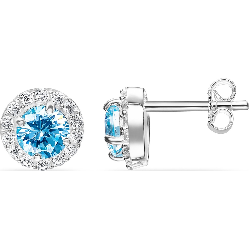 FAVS Boucles d'oreilles à fermoir à poussette 925 Argent Boucles d'oreilles