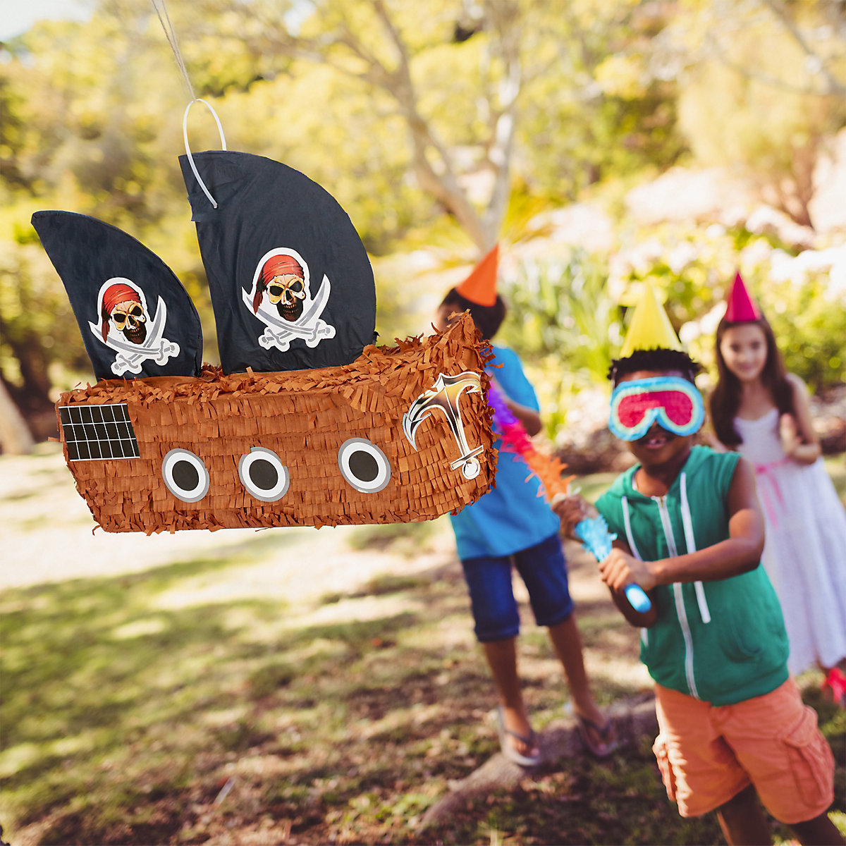 3 tlg. Pinata Set Piratenschiff
