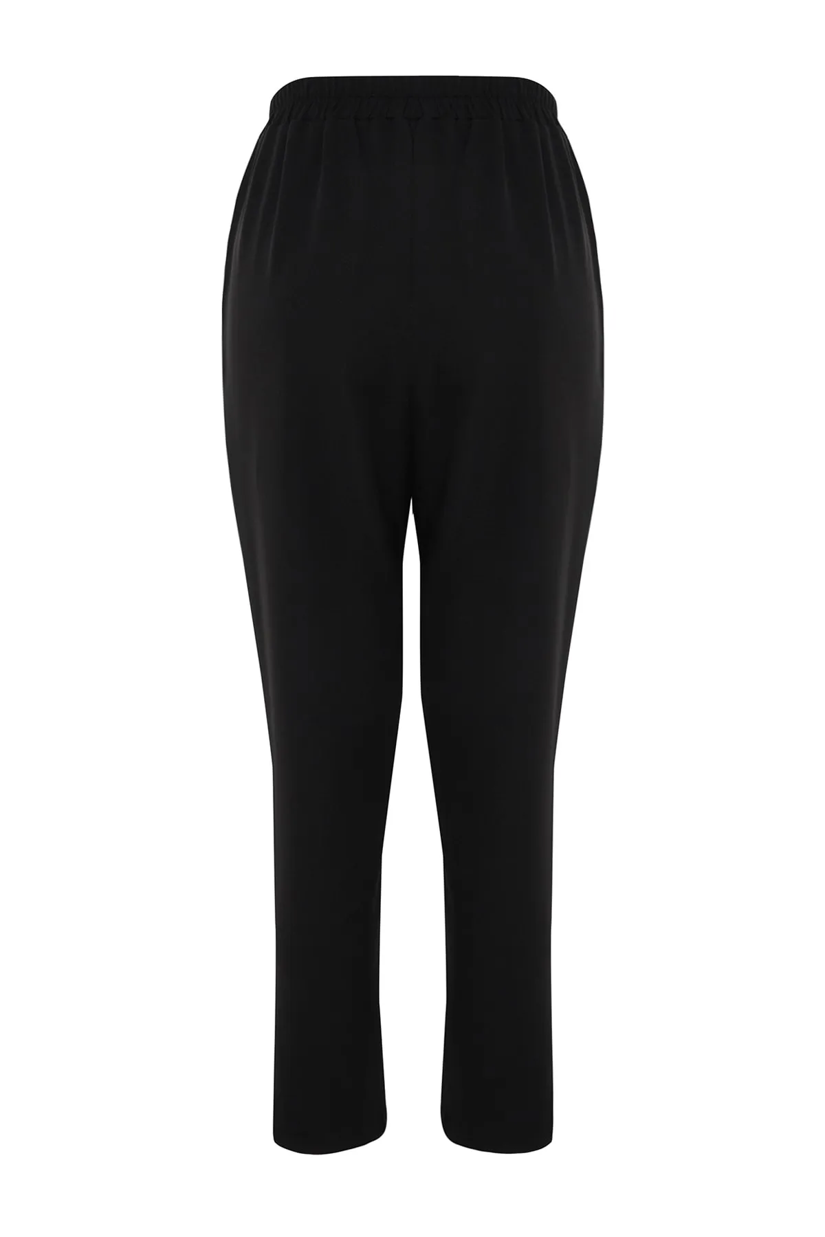Trendyol Modest  Schwarze, gewebte Hose mit elastischem Bund und Taschendetail TCTSS23TP00008