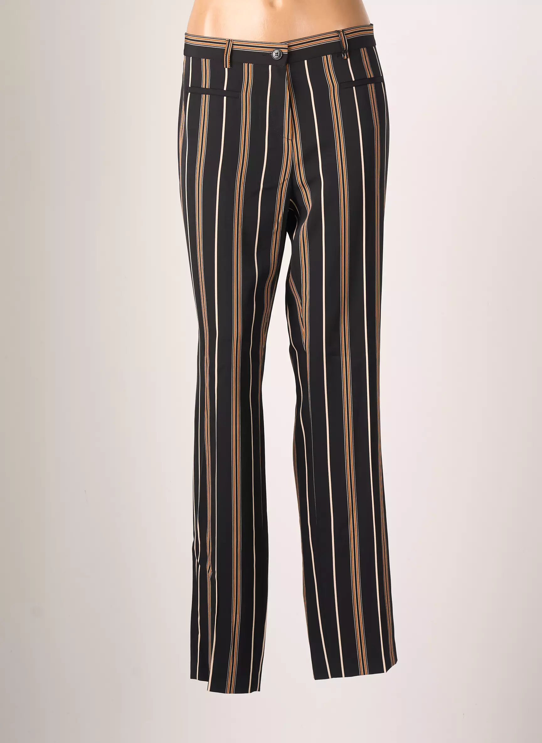Toni Pantalons Droits Femme couleur noir