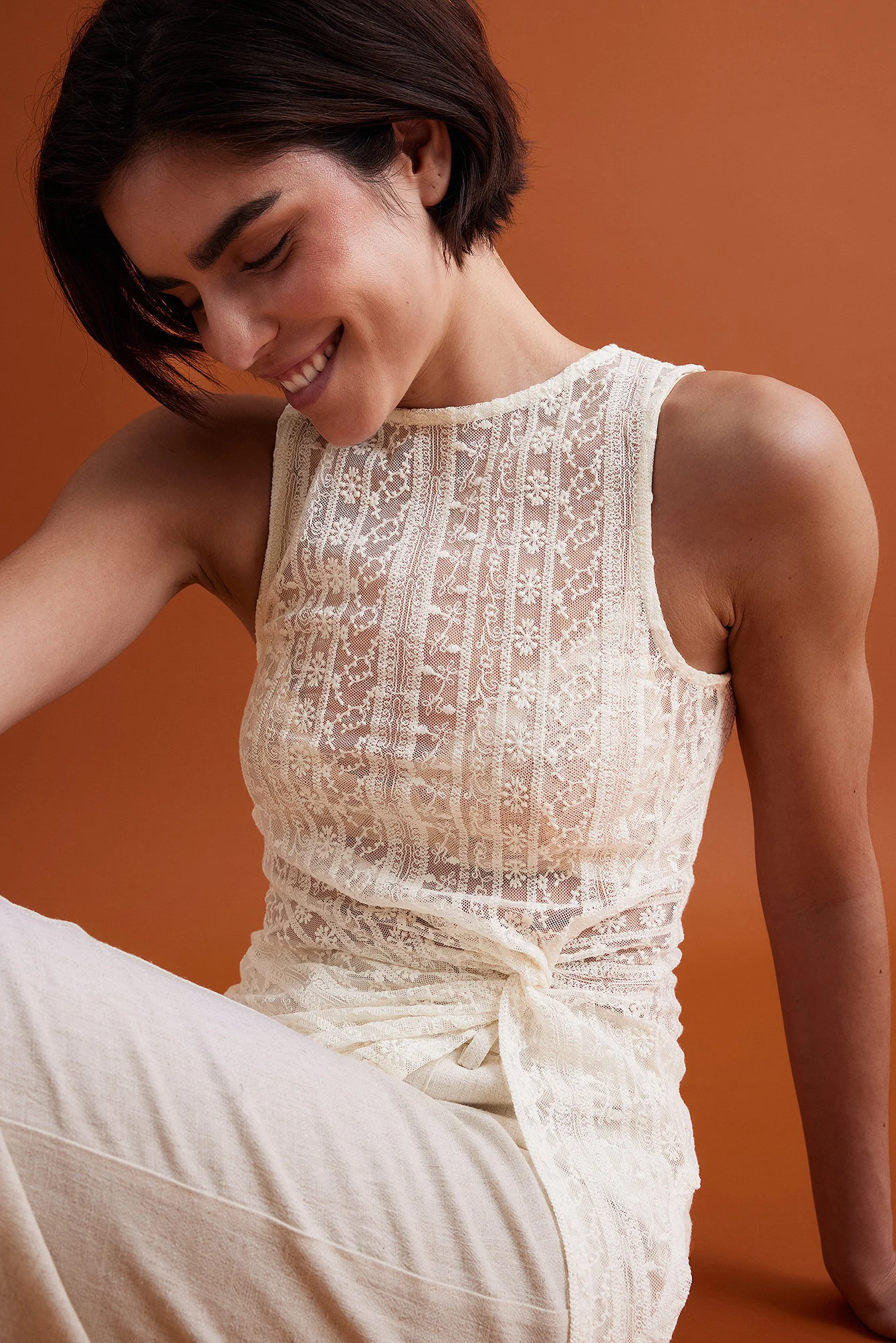 Lace Twist Top