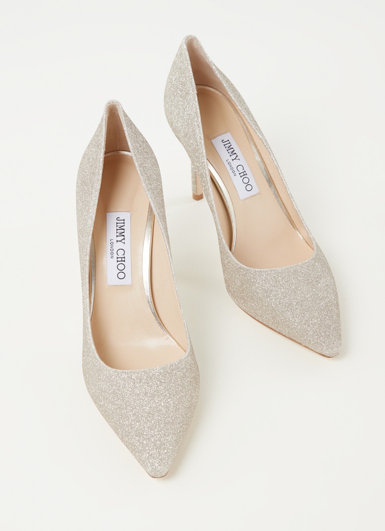 Jimmy Choo Romy augstpapēžu kurpes ar mirdzošām detaļām