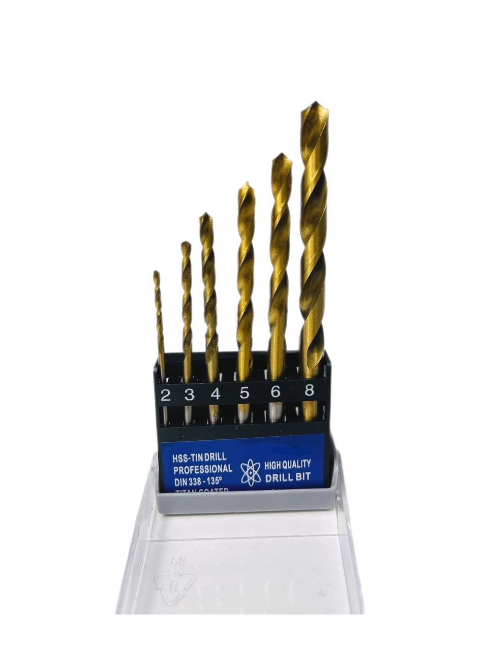 Vago-Tools Spiralbohrer HSS Set 6 tlg Set 2-8mm Metall TITAN