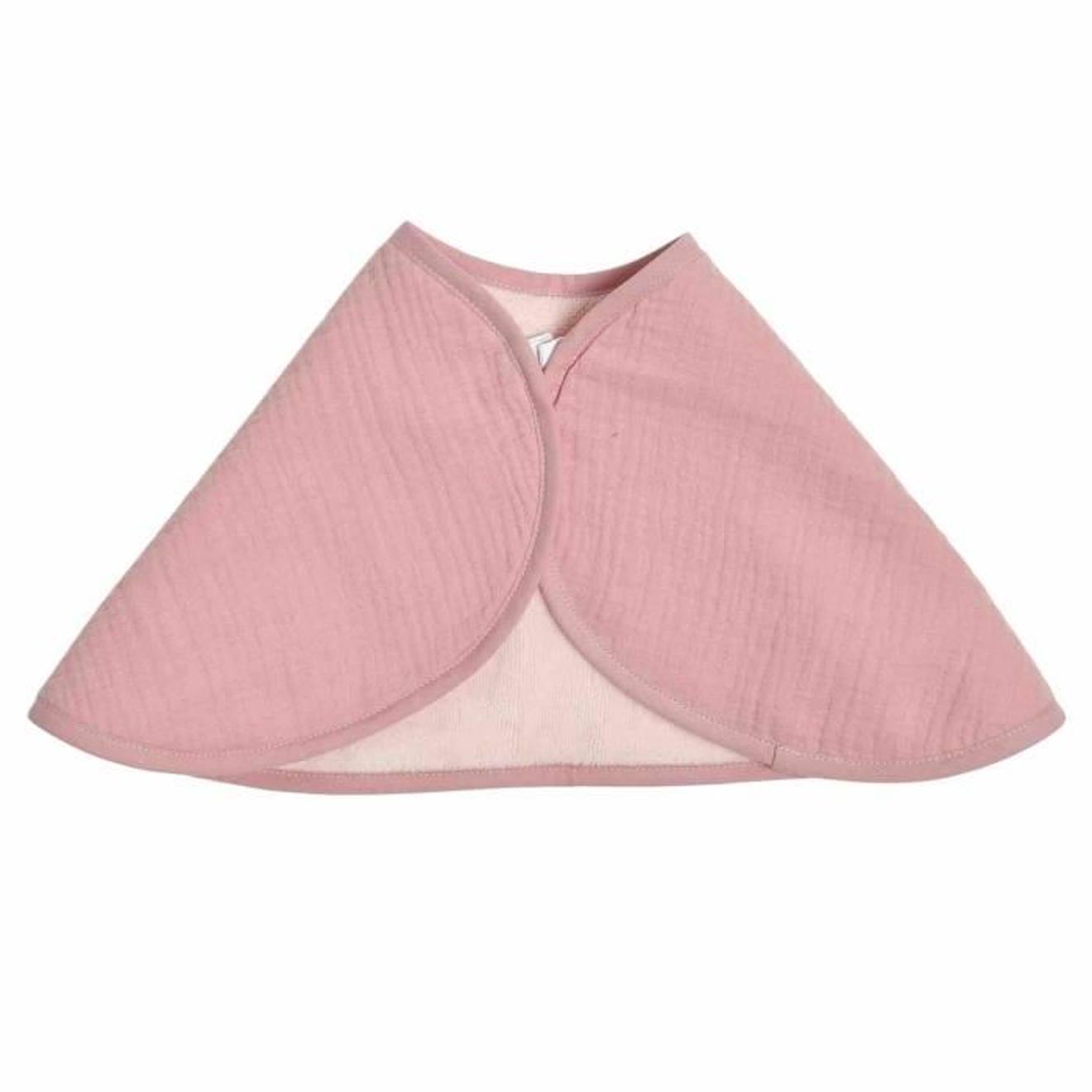 Bavoir d'épaule en gaze de coton et bambou Rose 56 x 28 cm rose